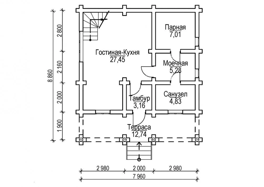Дом Летний, 140 м2.