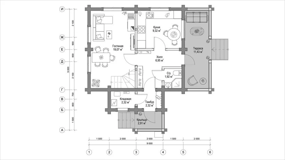 Дом Весенний, 117 м2.